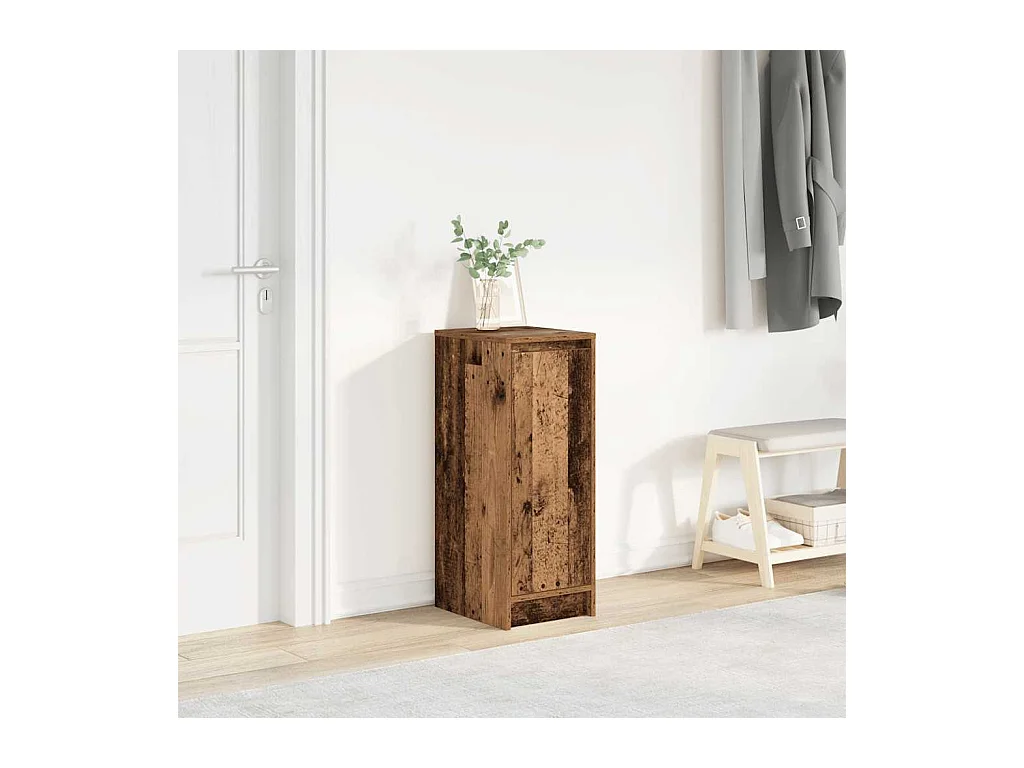 Armoire à chaussures vieux bois 29,5x34x76 cm bois ingénierie