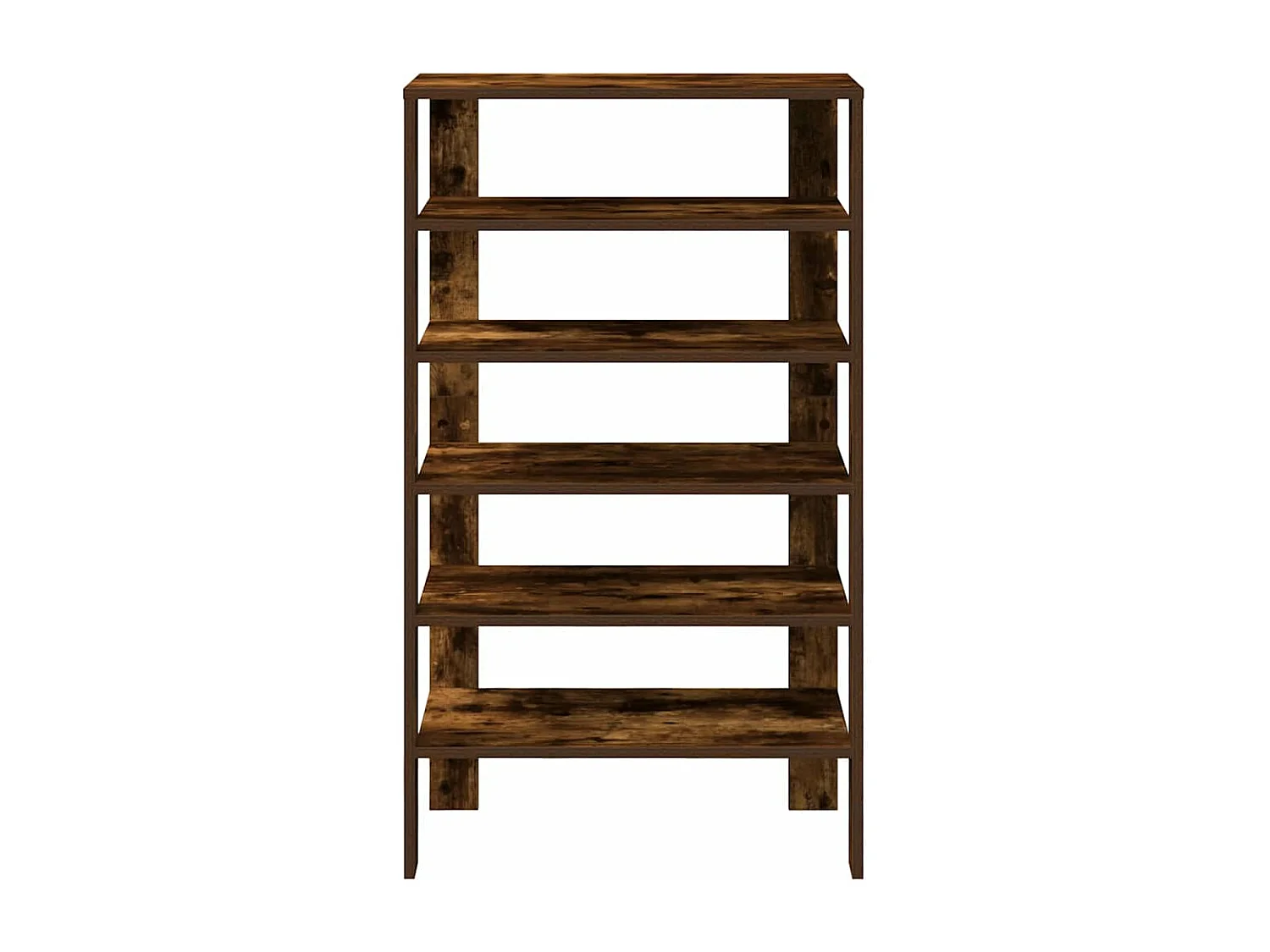 gerookte eikenhouten schoenenrek 61x32x105 cm bewerkt hout