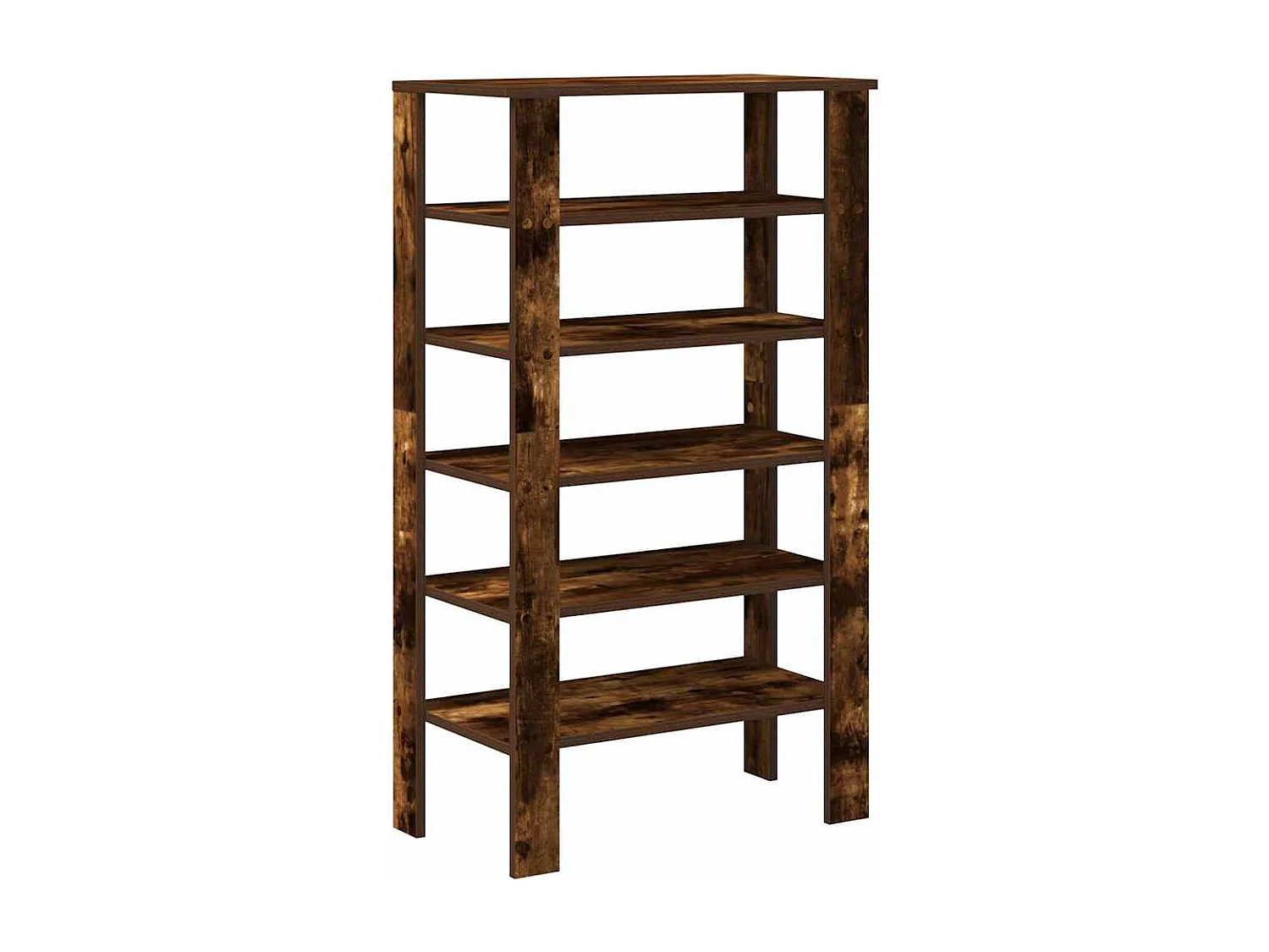 gerookte eikenhouten schoenenrek 61x32x105 cm bewerkt hout