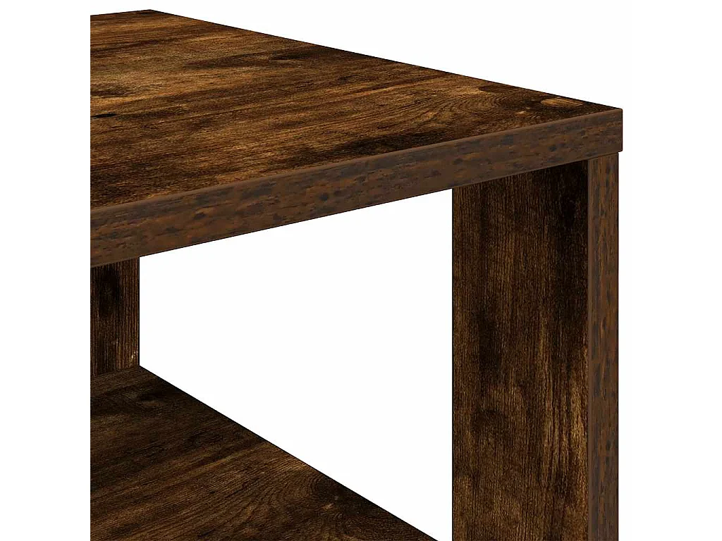 étagère à chaussures chêne fumé 61x32x105 cm bois d'ingénierie