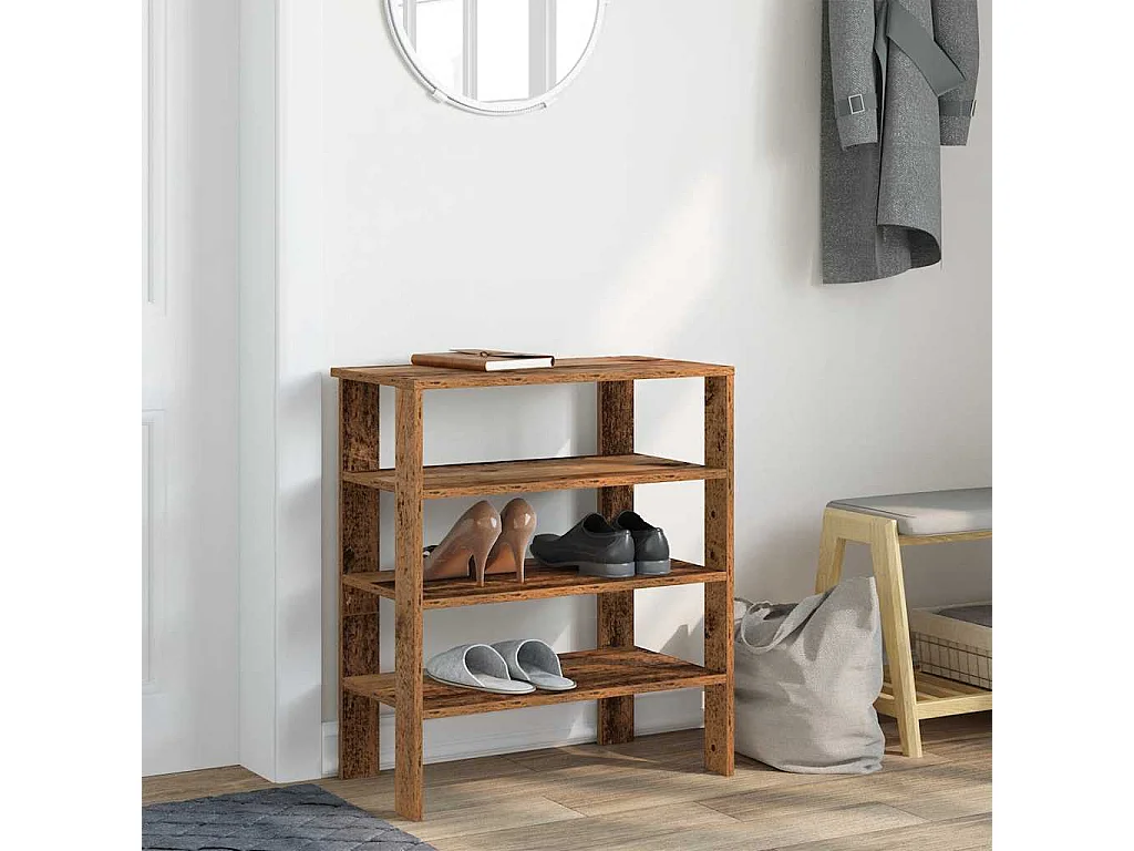 Schuhregal Altholz 61x32x70 cm Holzwerkstoff