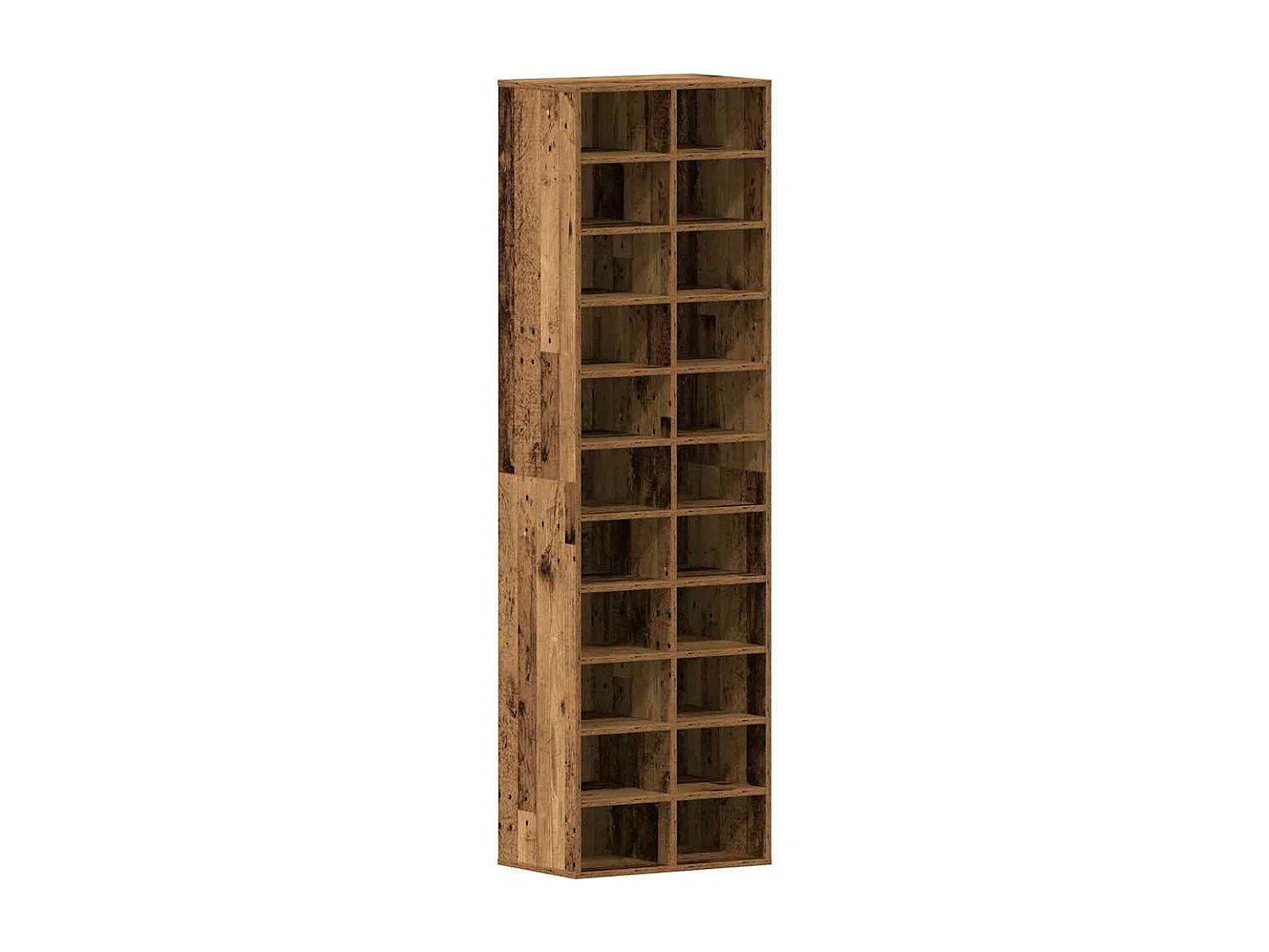 Armoire à chaussures vieux bois 54x34x183 cm bois ingénierie