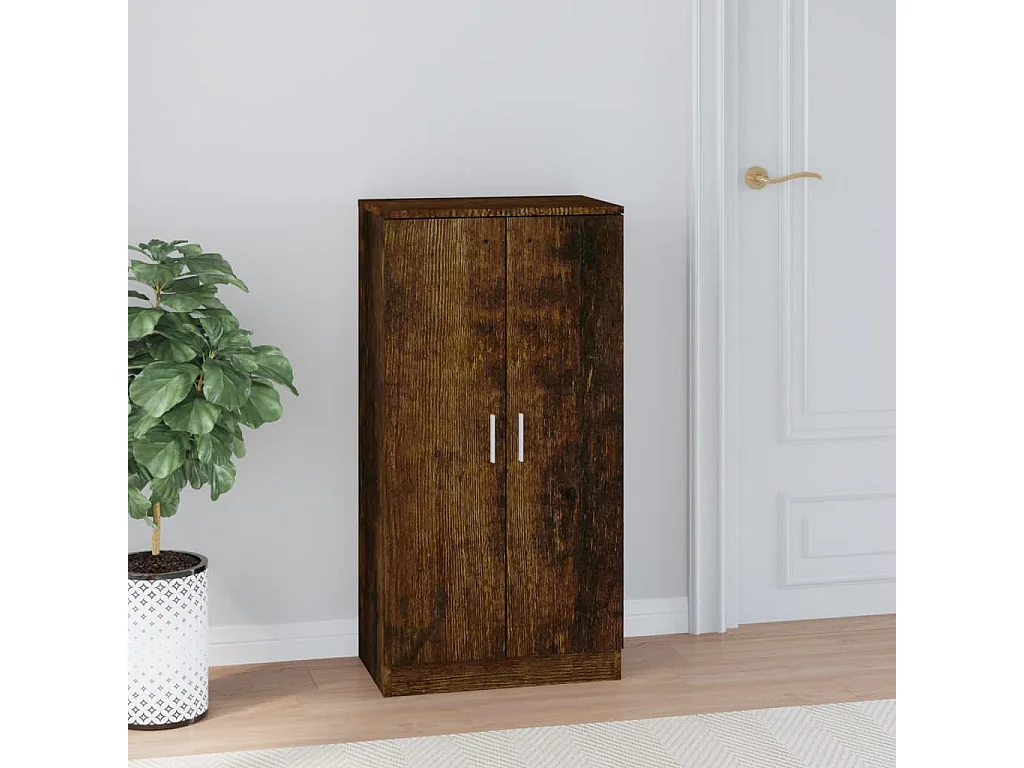 Zapatero Roble ahumado 55x35x108 cm Madera contrachapada