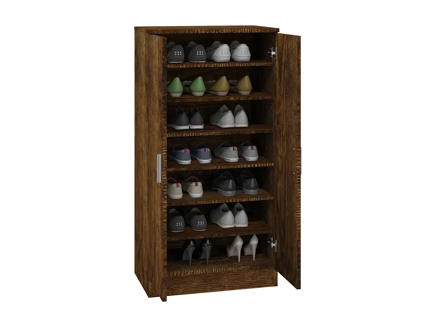 Zapatero Roble ahumado 55x35x108 cm Madera contrachapada