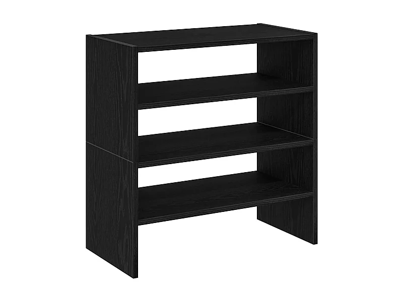 Sapateiras, 2 peças, empilháveis, carvalho preto