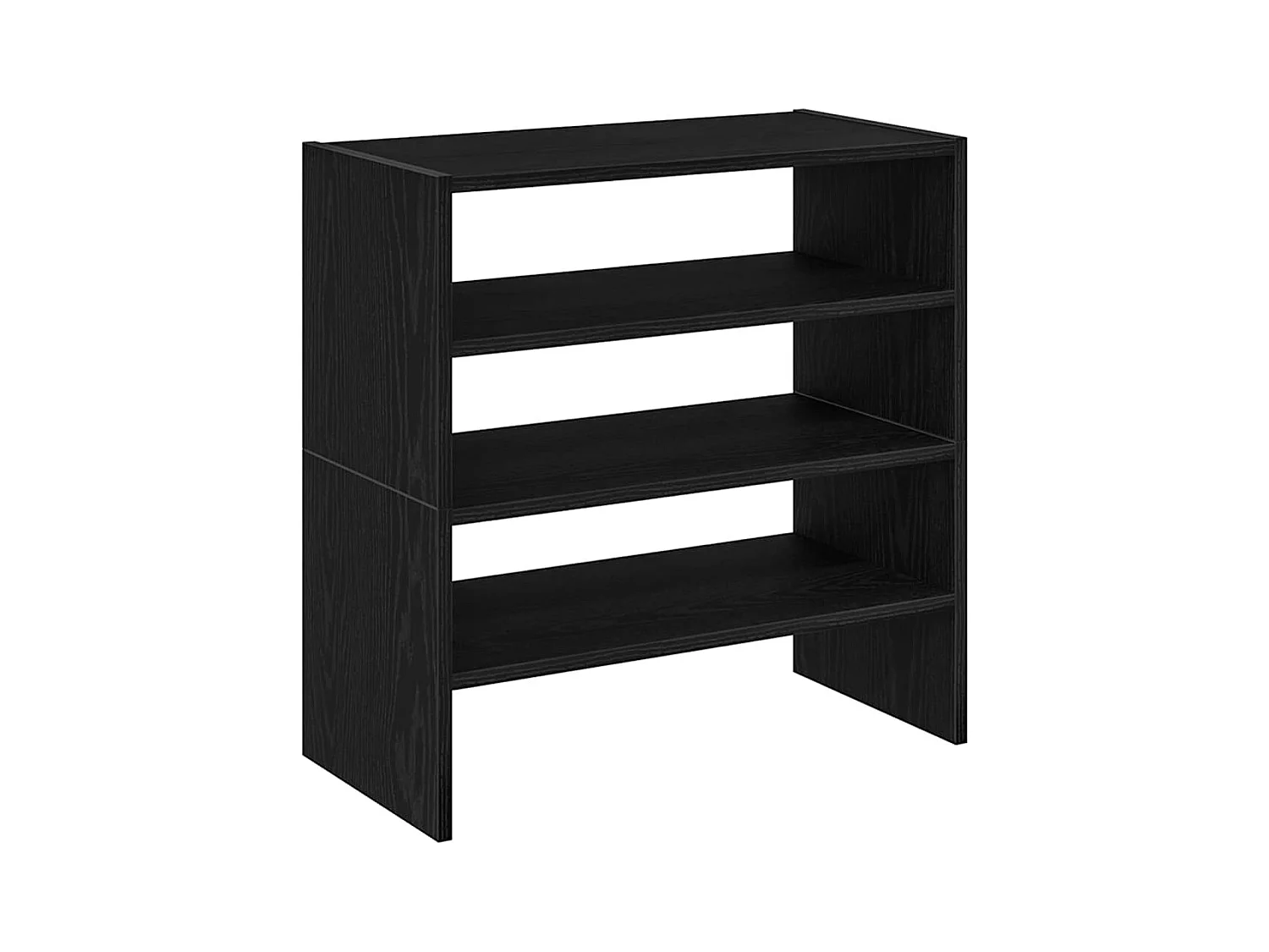 étagères à chaussures, 2 pièces, empilables, chêne noir