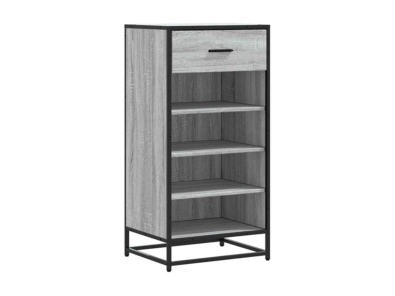 étagère à chaussures sonoma gris 48x38x97,5 cm bois ingénierie