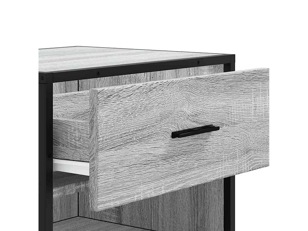 étagère à chaussures sonoma gris 48x38x97,5 cm bois ingénierie