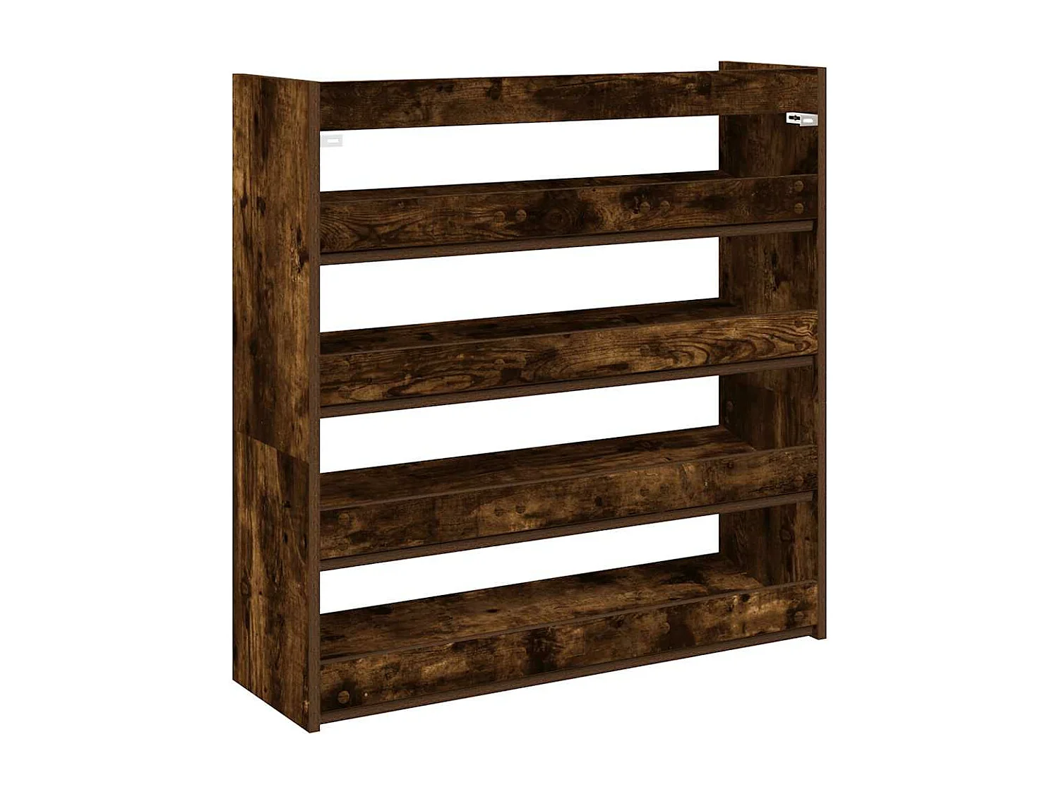 étagère à chaussures chêne fumé 80x25x81 cm bois d'ingénierie