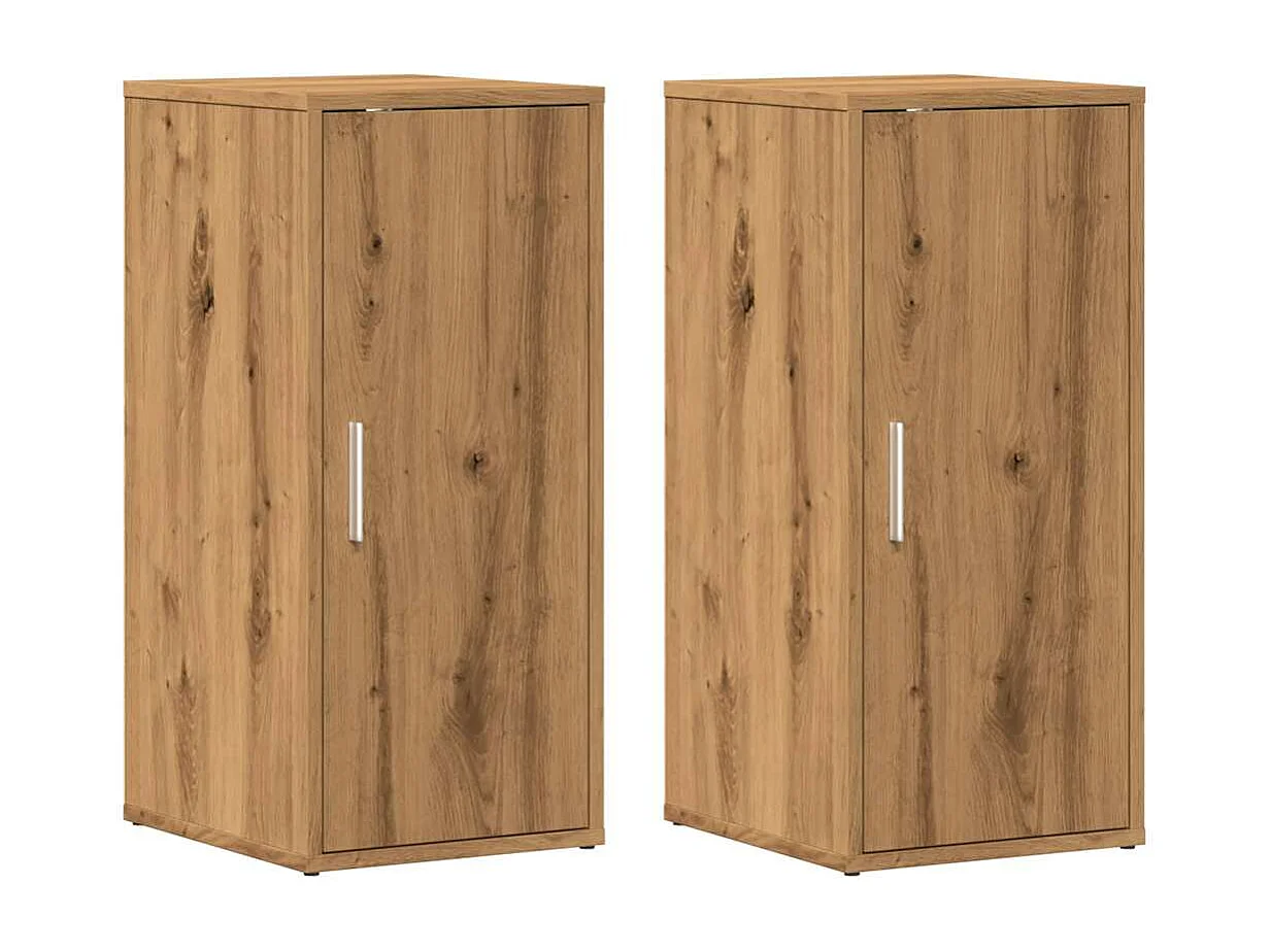 2 stuks schoenenkasten eikenhouten ambachtelijke bewerkte houtsoorten