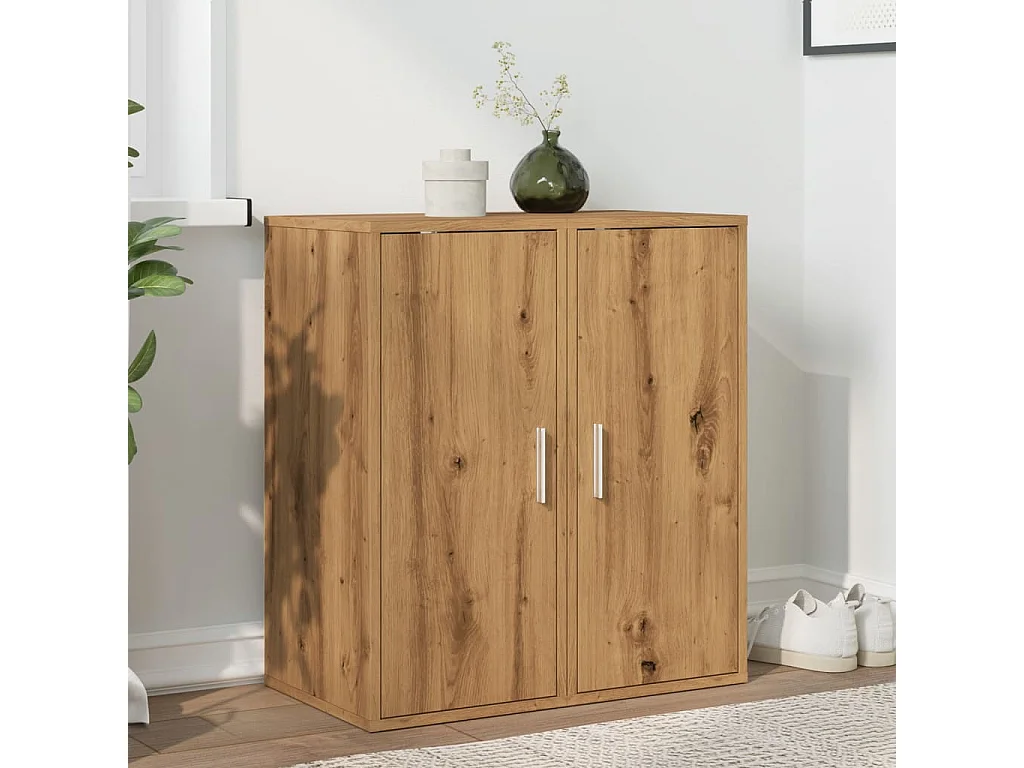 Armoires à chaussures 2 pcs chêne artisanal bois d'ingénierie