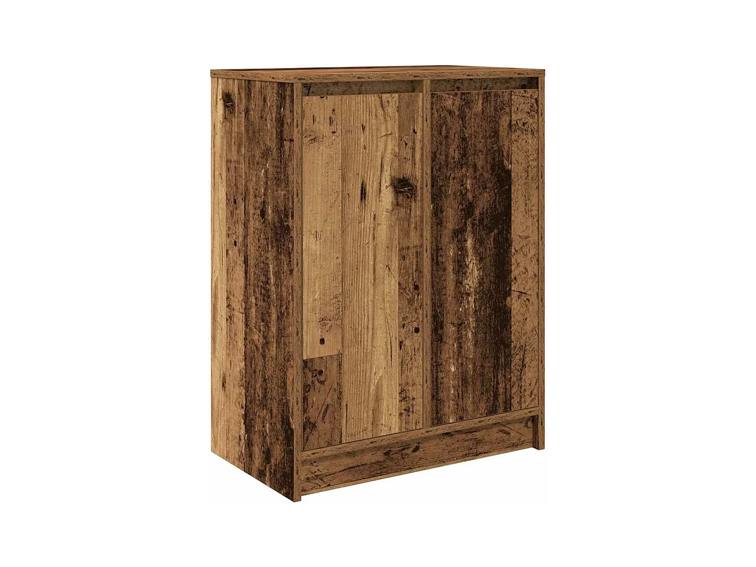 Oude houten schoenenkast 57x34x76 cm bewerkt hout