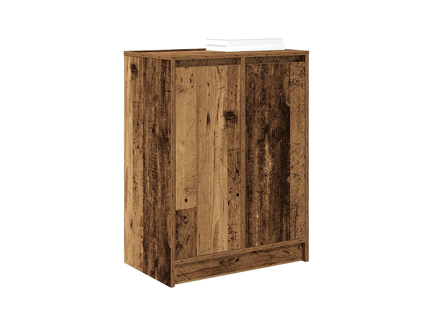 Oude houten schoenenkast 57x34x76 cm bewerkt hout