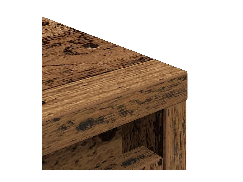 Oude houten schoenenkast 57x34x76 cm bewerkt hout