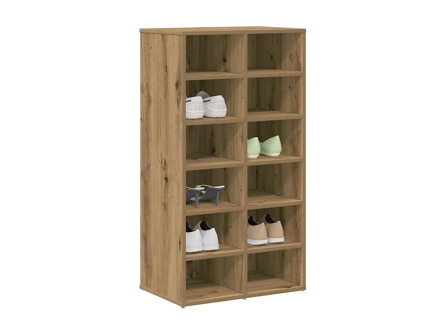 scarpiera in rovere artigianale in legno ingegnerizzato