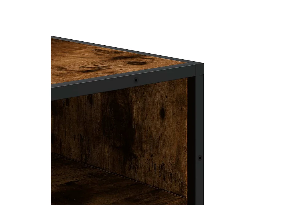 gerookte eikenhouten schoenenrek 48x38x97,5 cm bewerkt hout