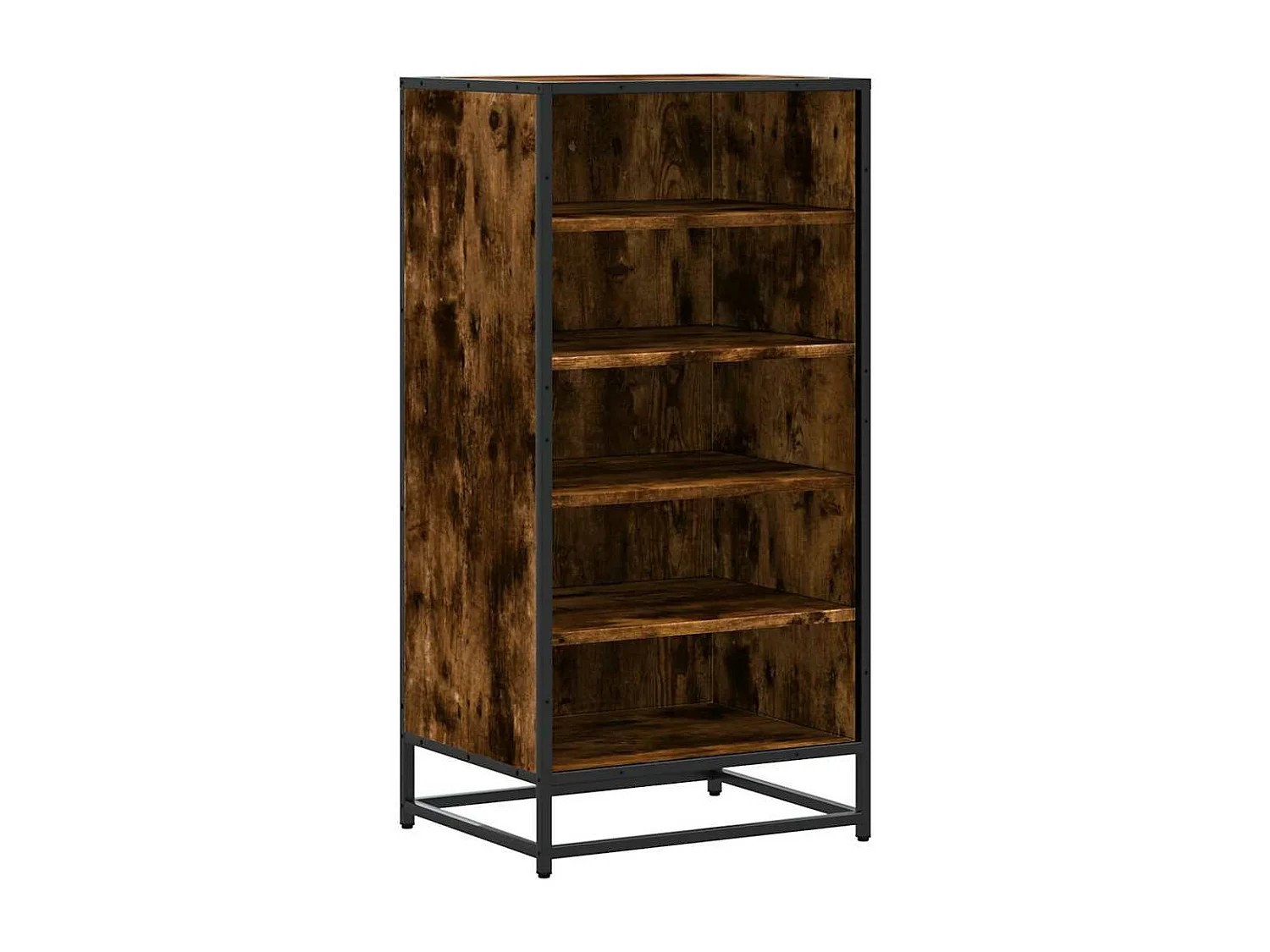 étagère à chaussures chêne fumé 48x38x97,5 cm bois d'ingénierie