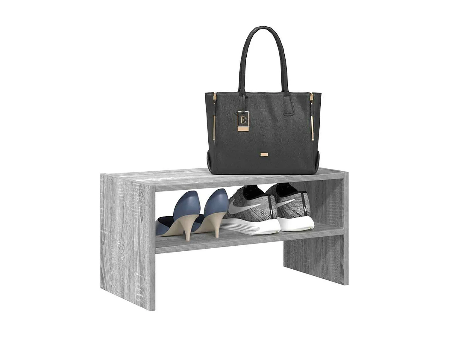 étagère à chaussures empilable sonoma gris 60x30x30,5 cm