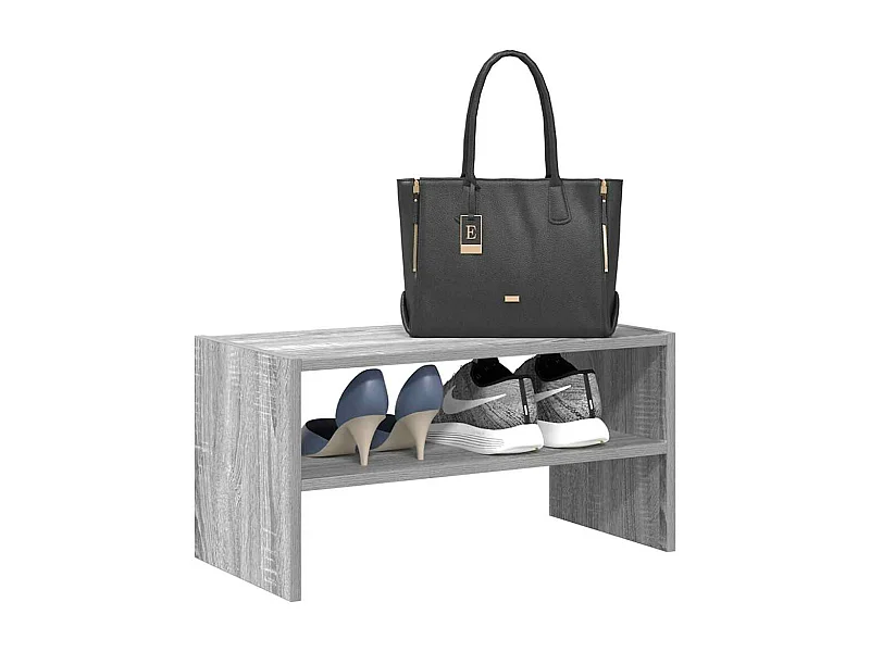 étagère à chaussures empilable sonoma gris 60x30x30,5 cm