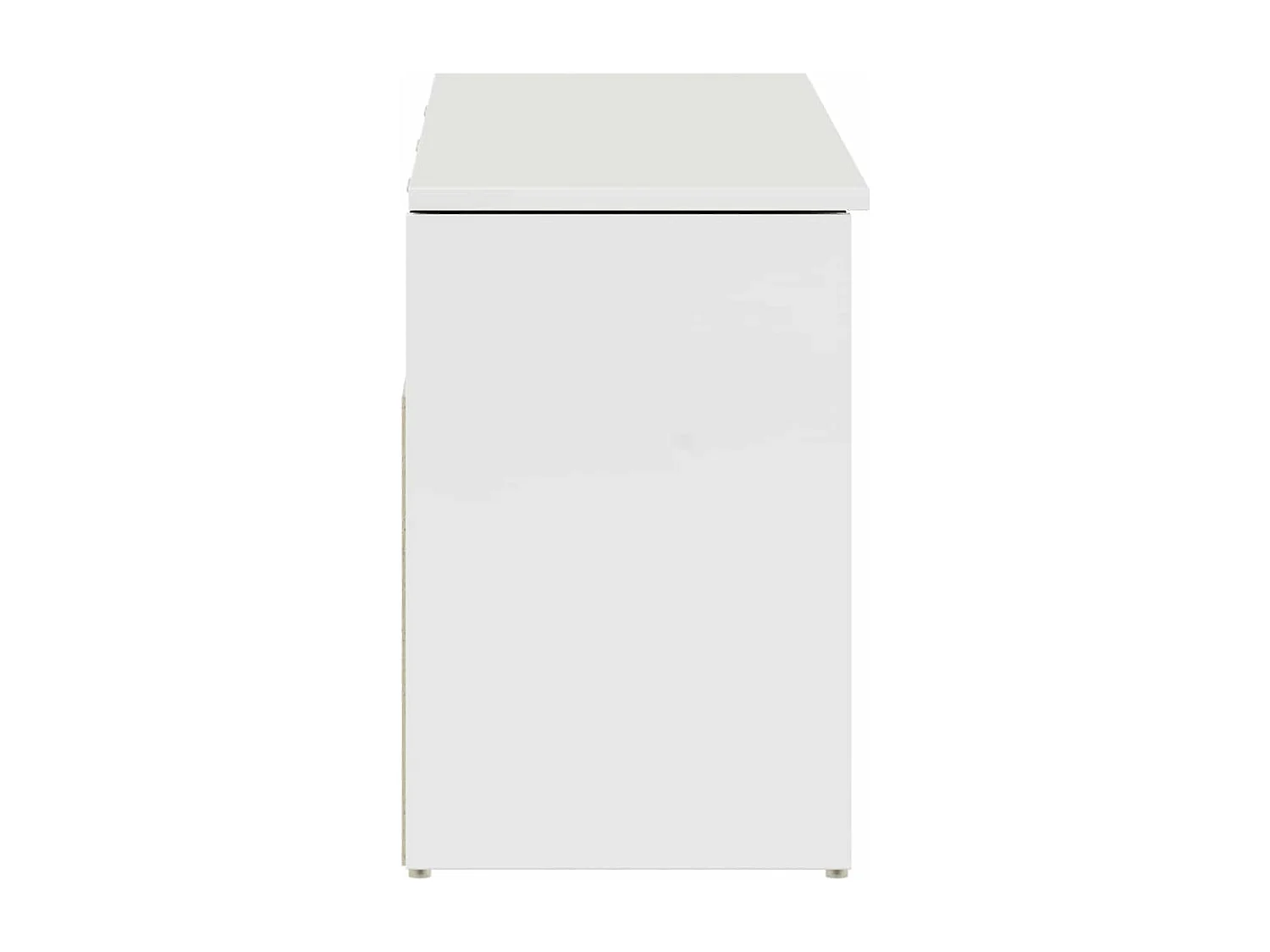 Banc à chaussures blanc brillant 102x30,5x45 cm bois ingénierie