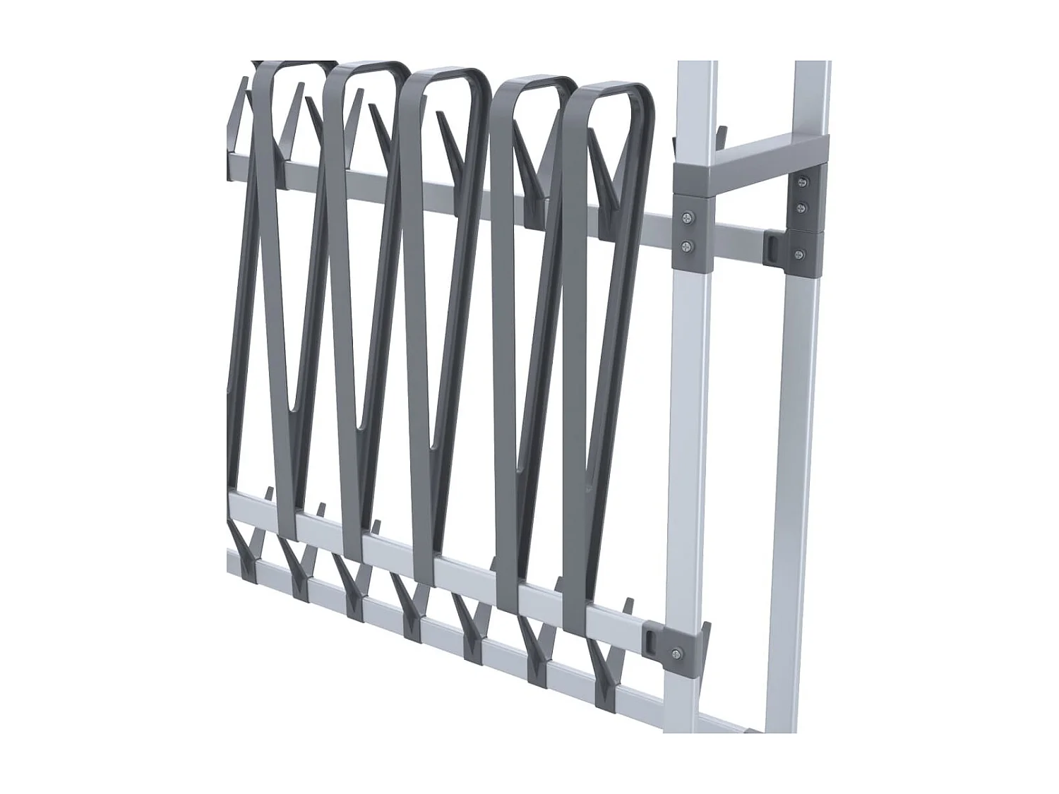 Scarpiera con ruote Silver 89x27x120 cm