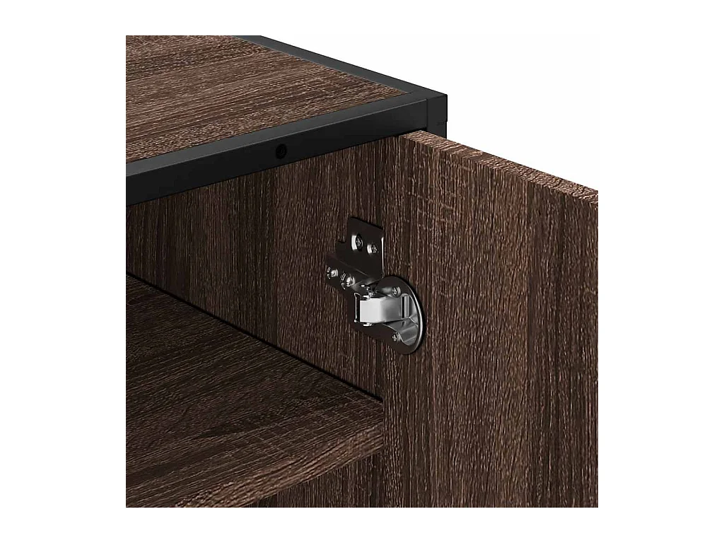 schoenenrek eiken bruin 48x38x97,5 cm bewerkt hout