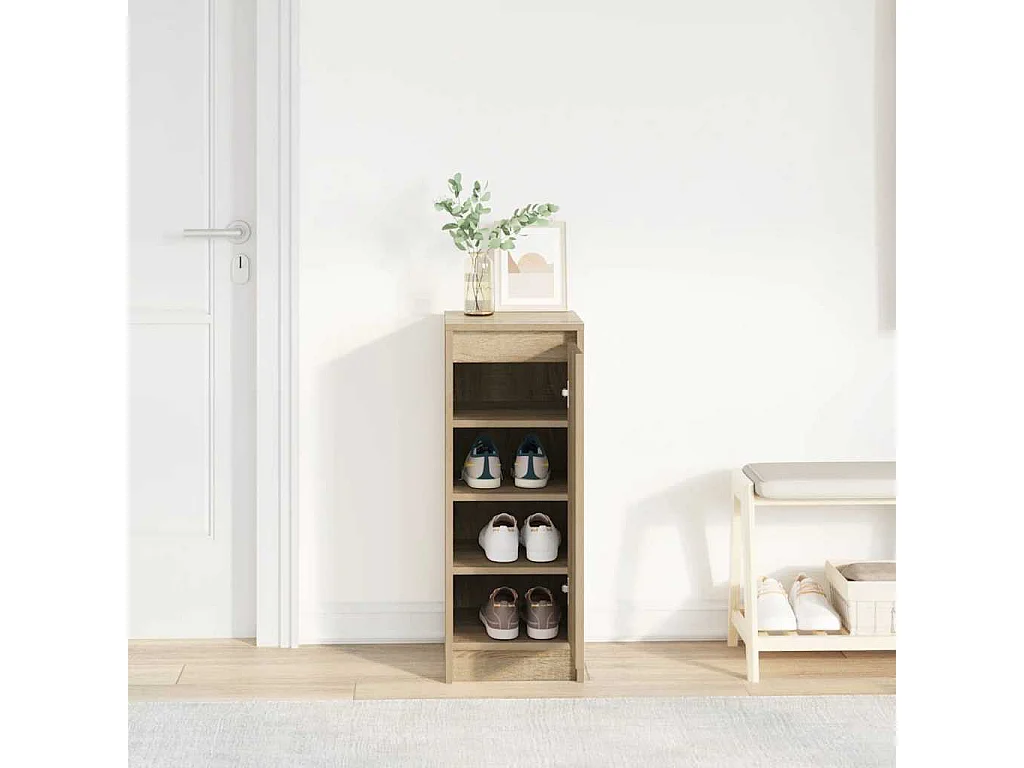 Armoire à chaussures chêne sonoma 29,5x34x76 cm bois ingénierie
