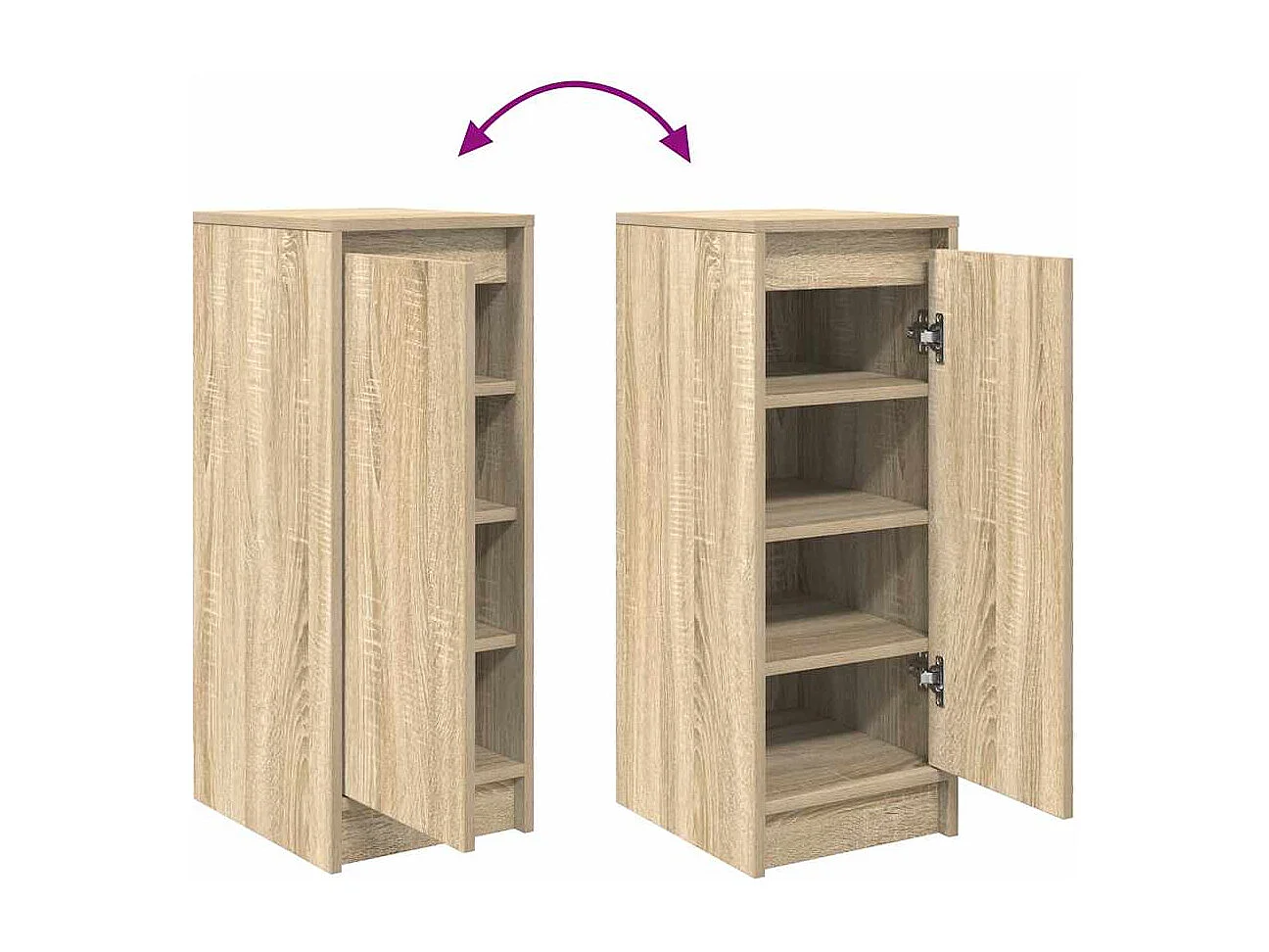 Armoire à chaussures chêne sonoma 29,5x34x76 cm bois ingénierie