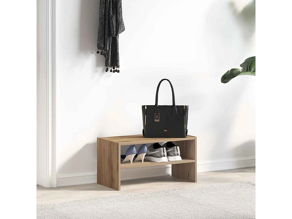 Scarpiera impilabile artigianale rovere 60x30x30,5 cm