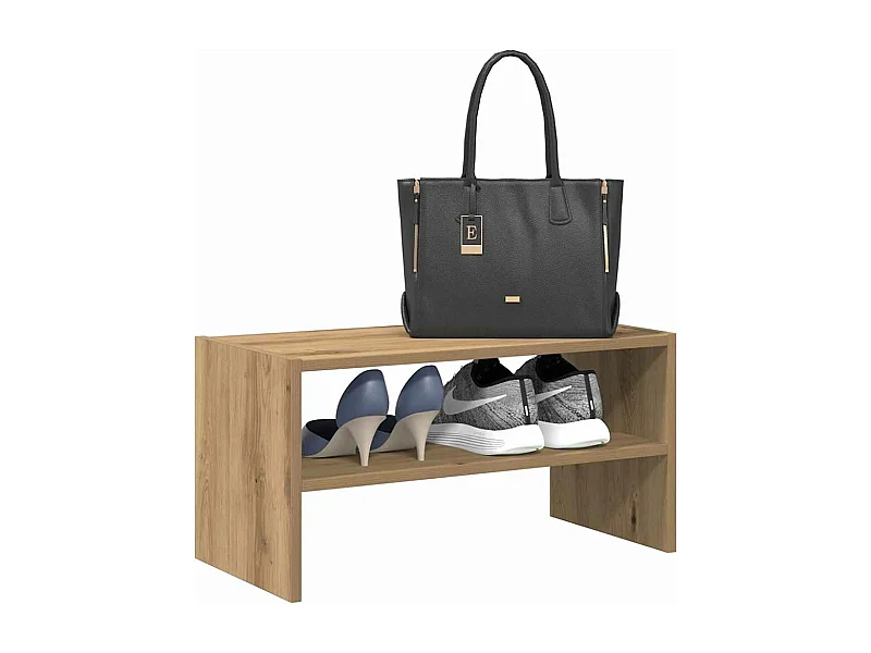 Scarpiera impilabile artigianale rovere 60x30x30,5 cm