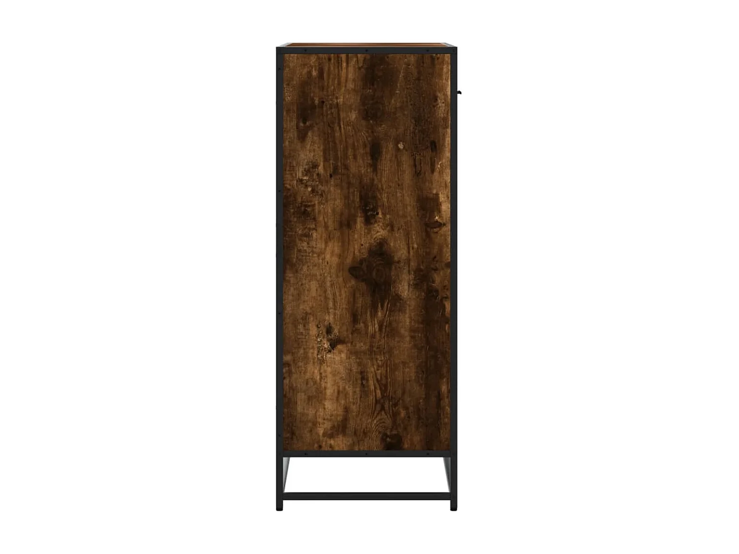 Meuble à chaussures chêne fumé bois d'ingénierie et métal