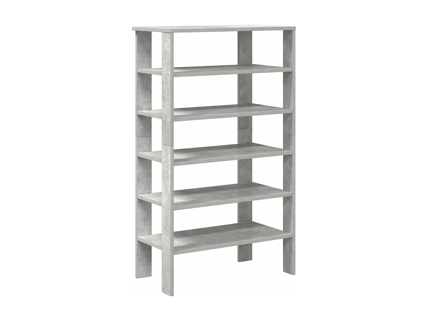 scarpiera in cemento grigio 61x32x105 cm in legno ingegnerizzato