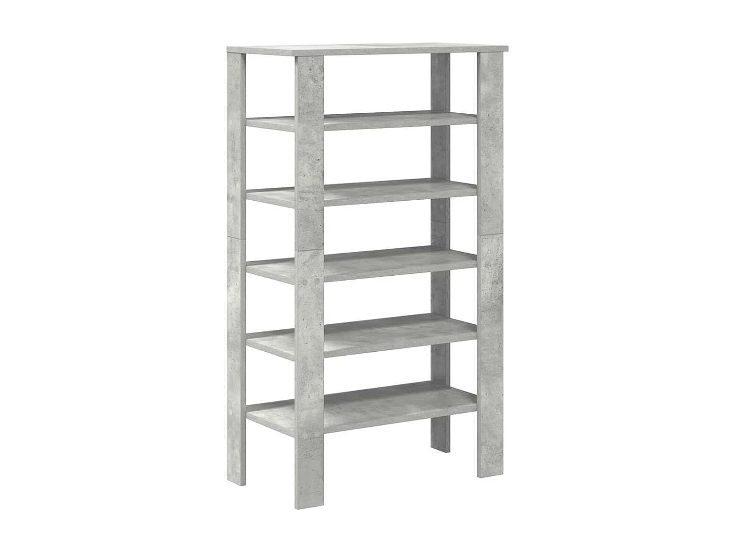 scarpiera in cemento grigio 61x32x105 cm in legno ingegnerizzato