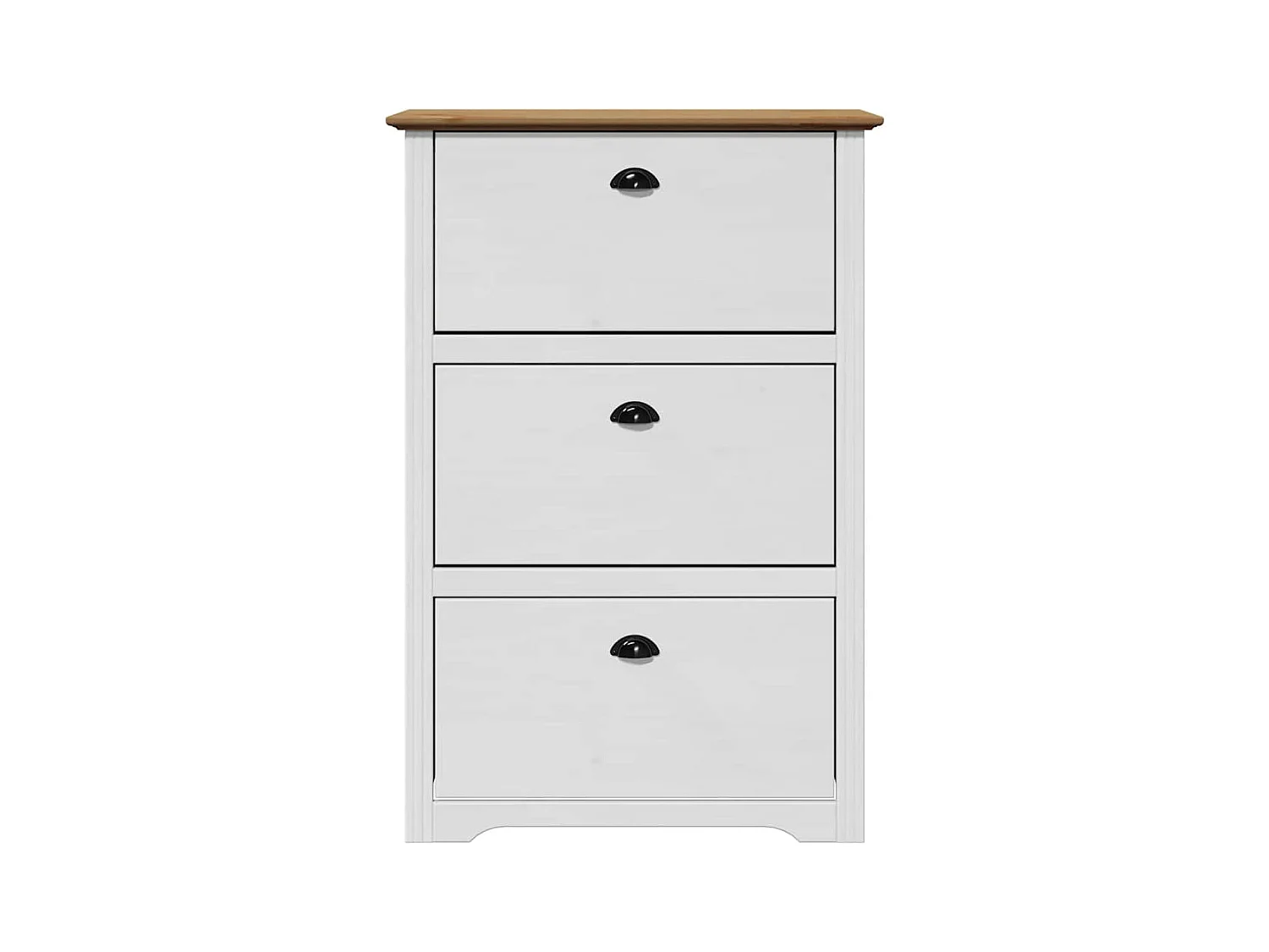 BODO scarpiera bianca e marrone 80x35x118 cm