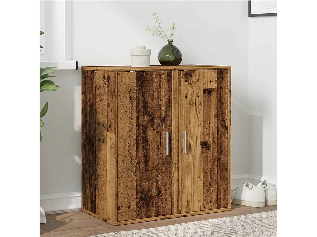 Schoenenkasten 2 stuks oud hout bewerkt hout