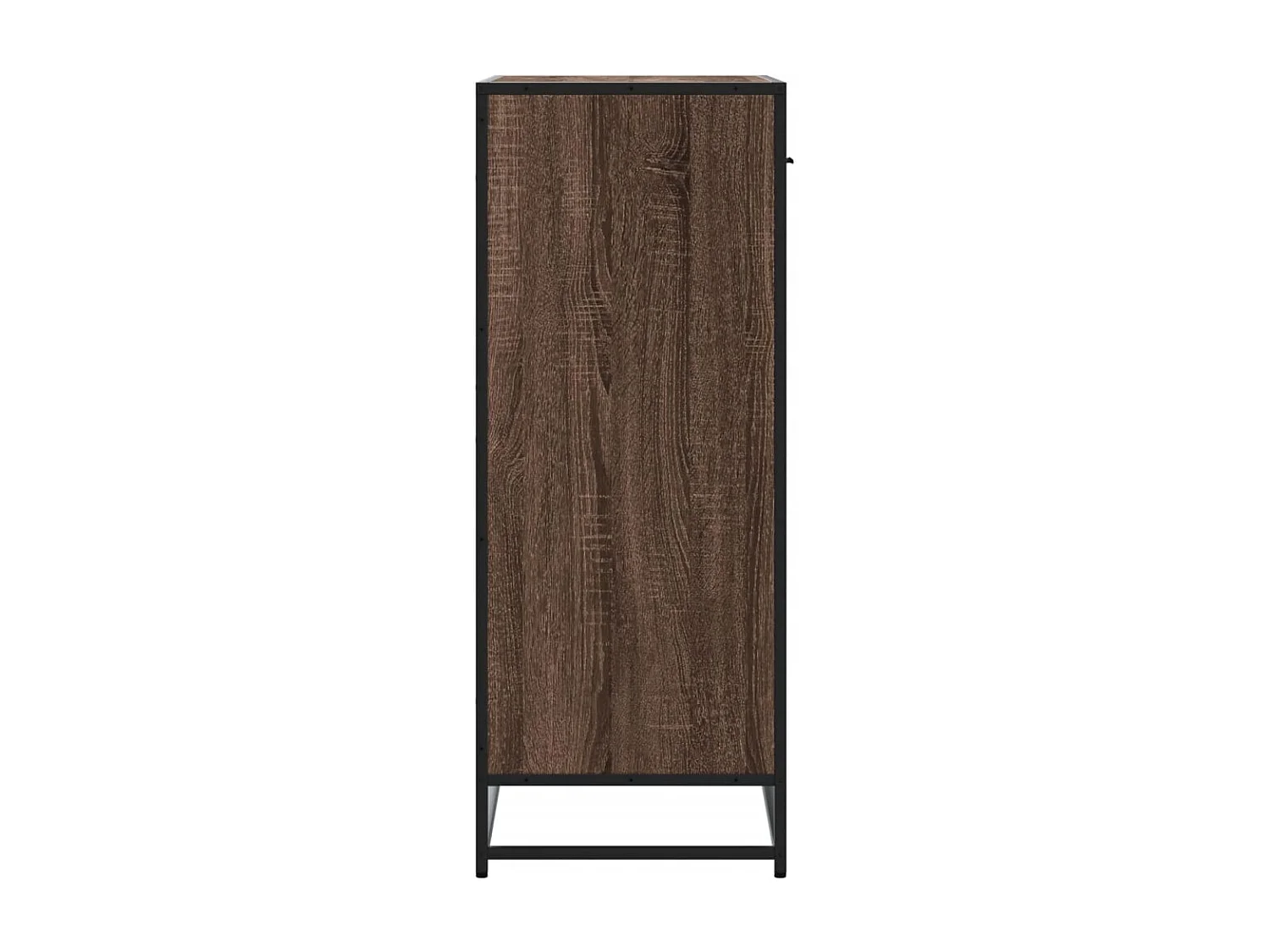 Meuble à chaussures chêne marron bois d'ingénierie et métal