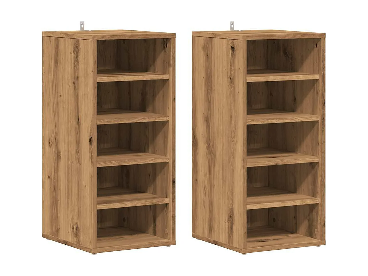 2 stuks schoenenkasten eikenhouten ambachtelijke bewerkte houtsoorten