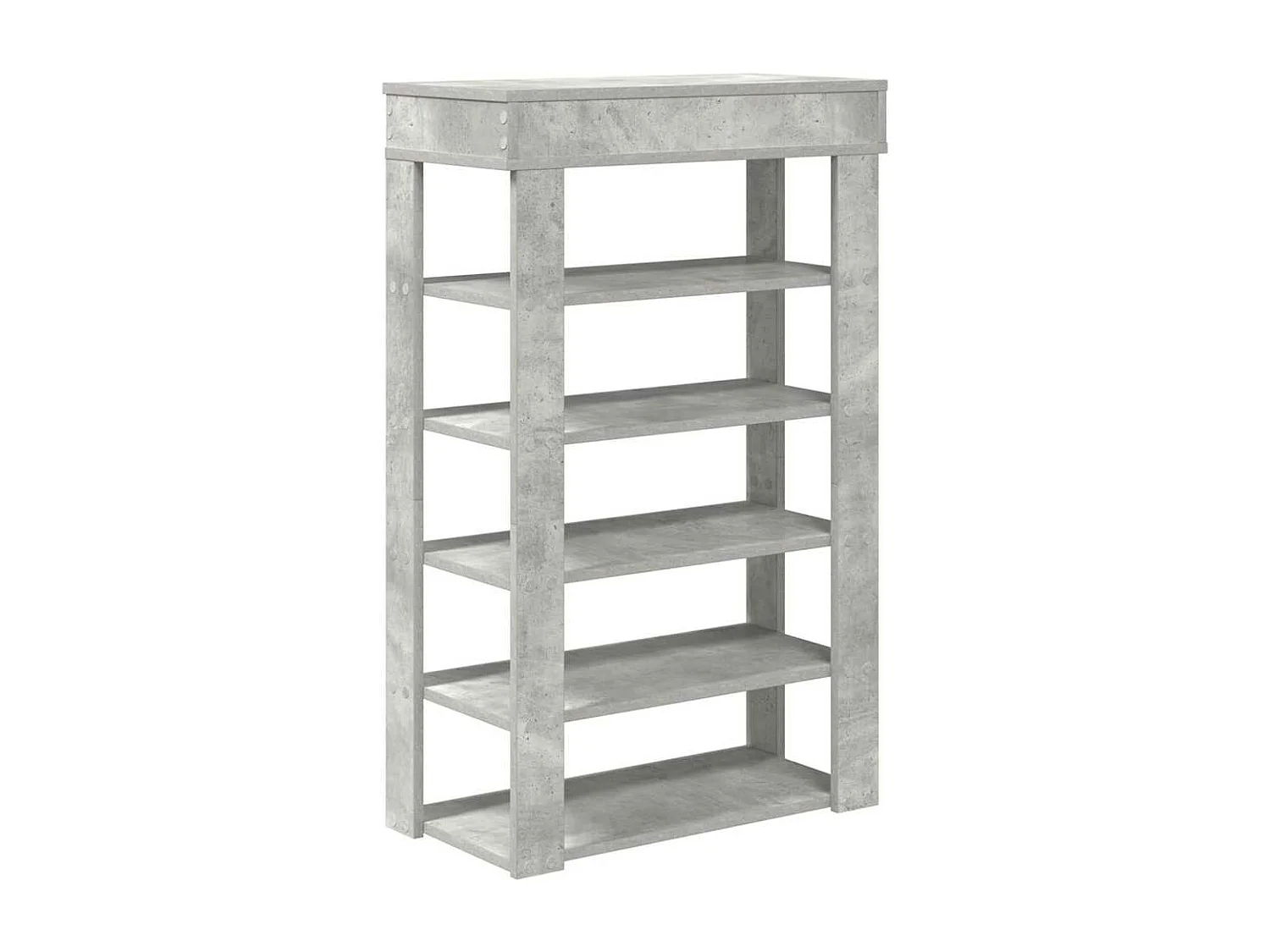 étagère à chaussures gris béton 60x30x98 cm bois d'ingénierie