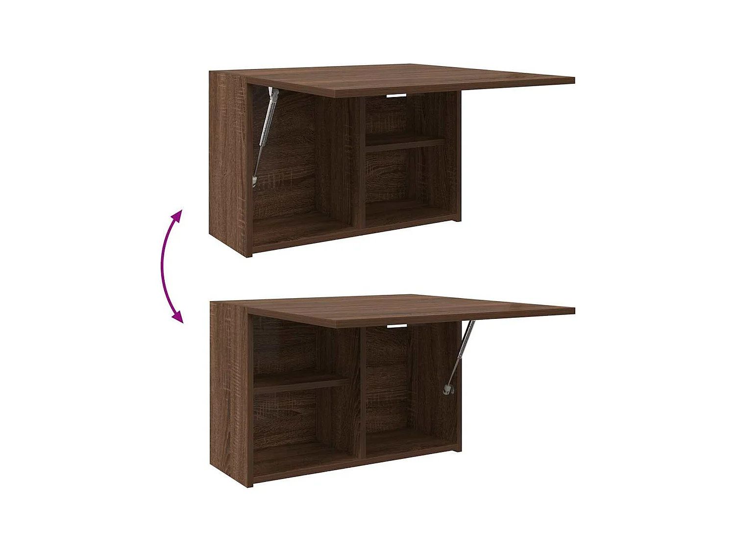 Mueble de baño de pared roble marrón 60x25x40 cm madera de ingeniería