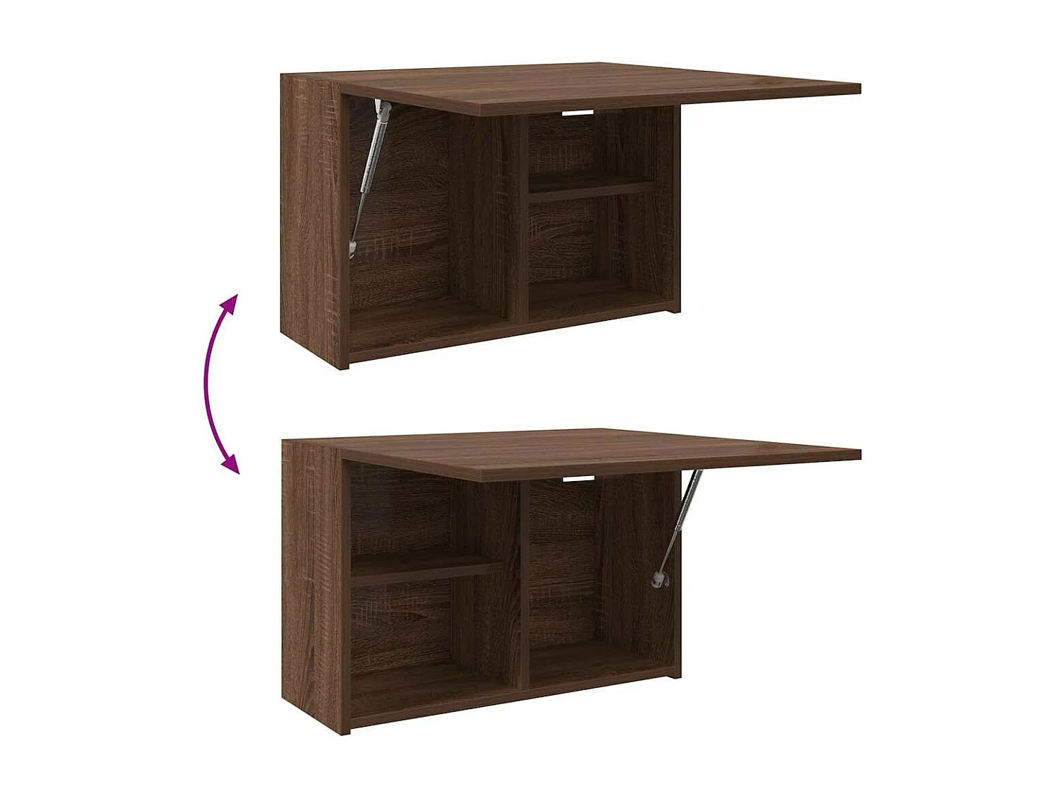Badezimmer Hängeschrank Eiche braun 60x25x40 cm Holzwerkstoff