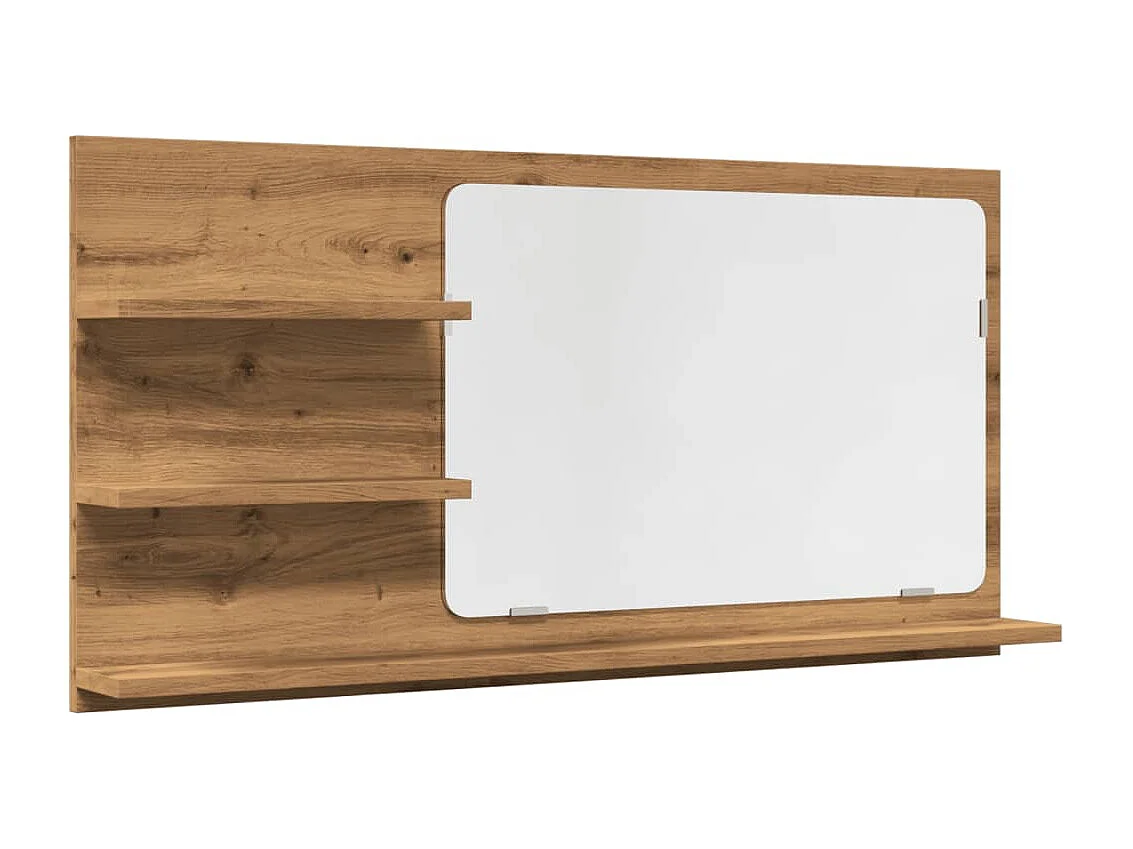 Mueble de baño con espejo roble craft 90x11x45 cm