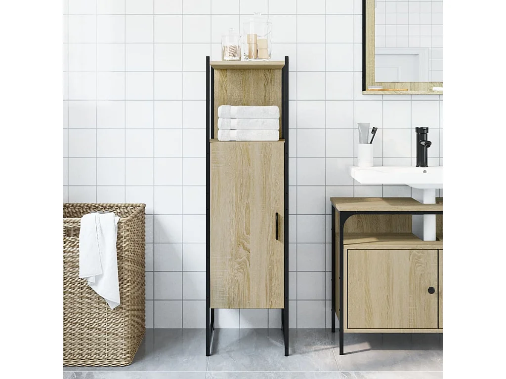 Mobile bagno in rovere Sonoma 33x33x120,5 cm