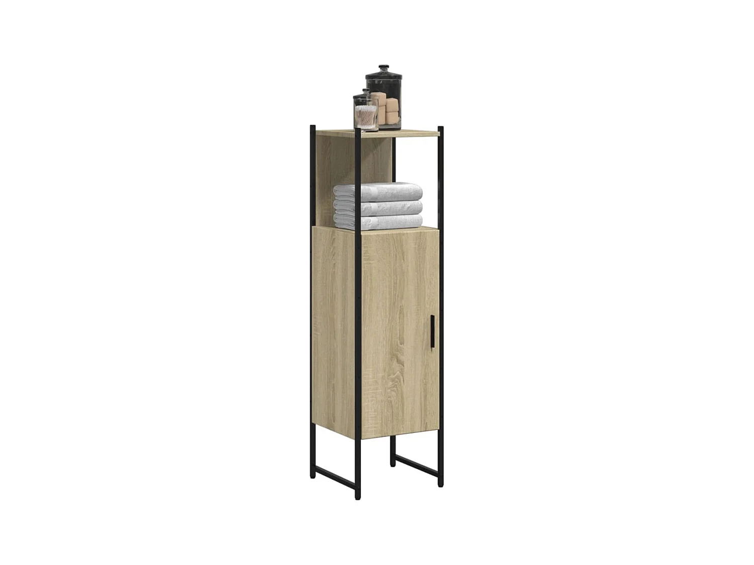 Armoire de salle de bain chêne sonoma 33x33x120,5 cm