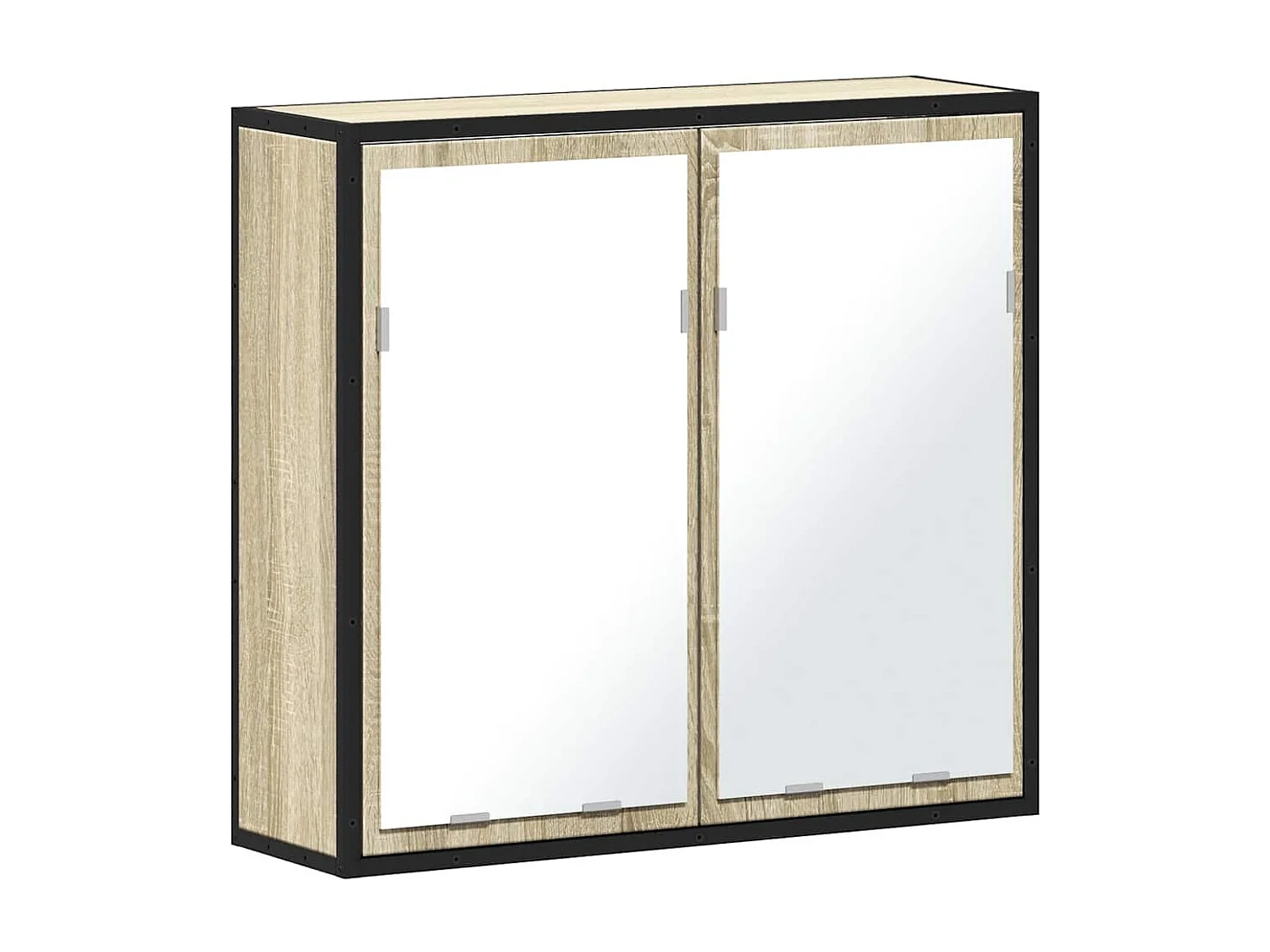 Armoire à miroir de salle de bain chêne sonoma bois ingénierie