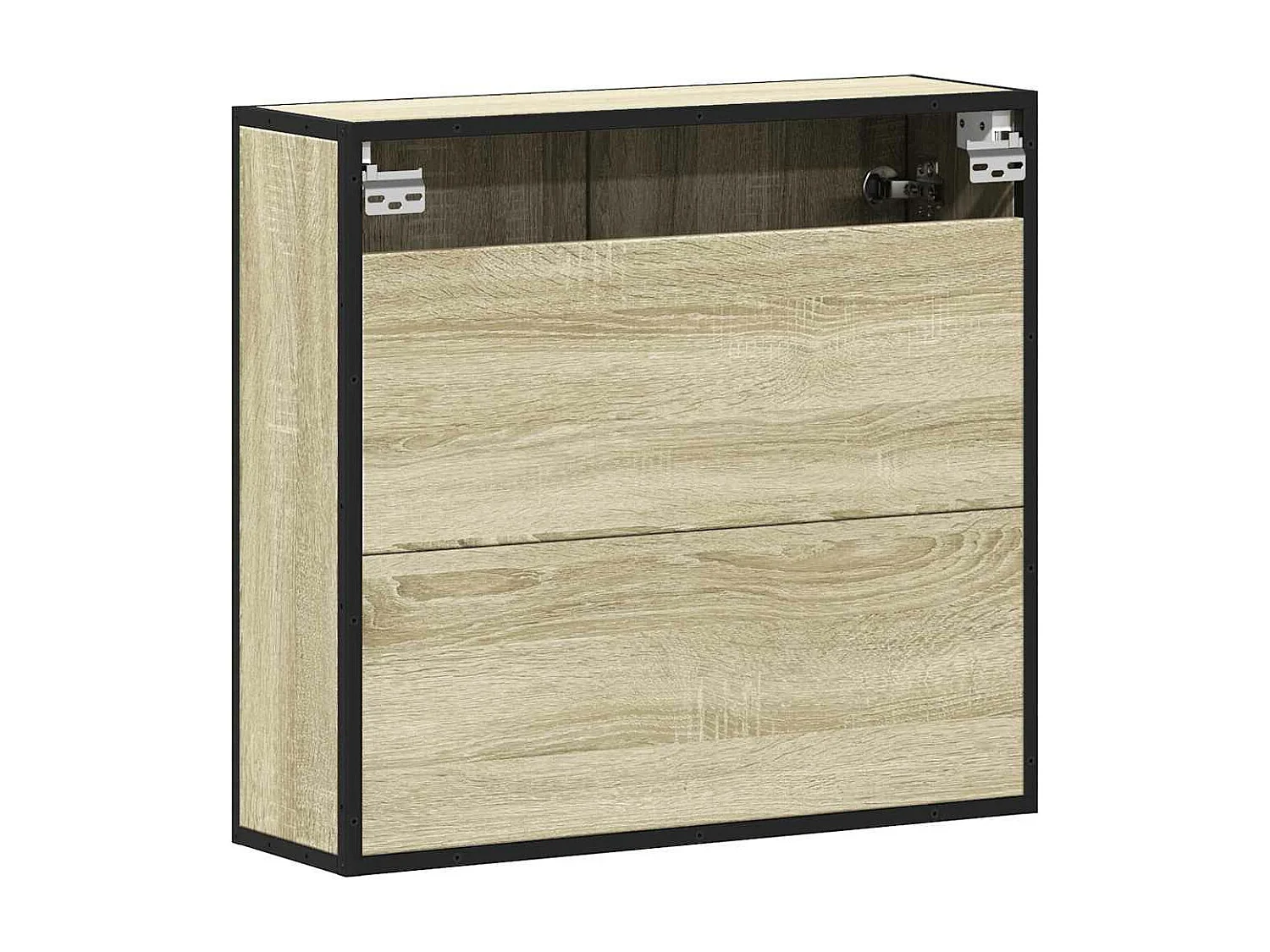 Mobiletto con specchio per il bagno in rovere Sonoma, legno ingegnerizzato