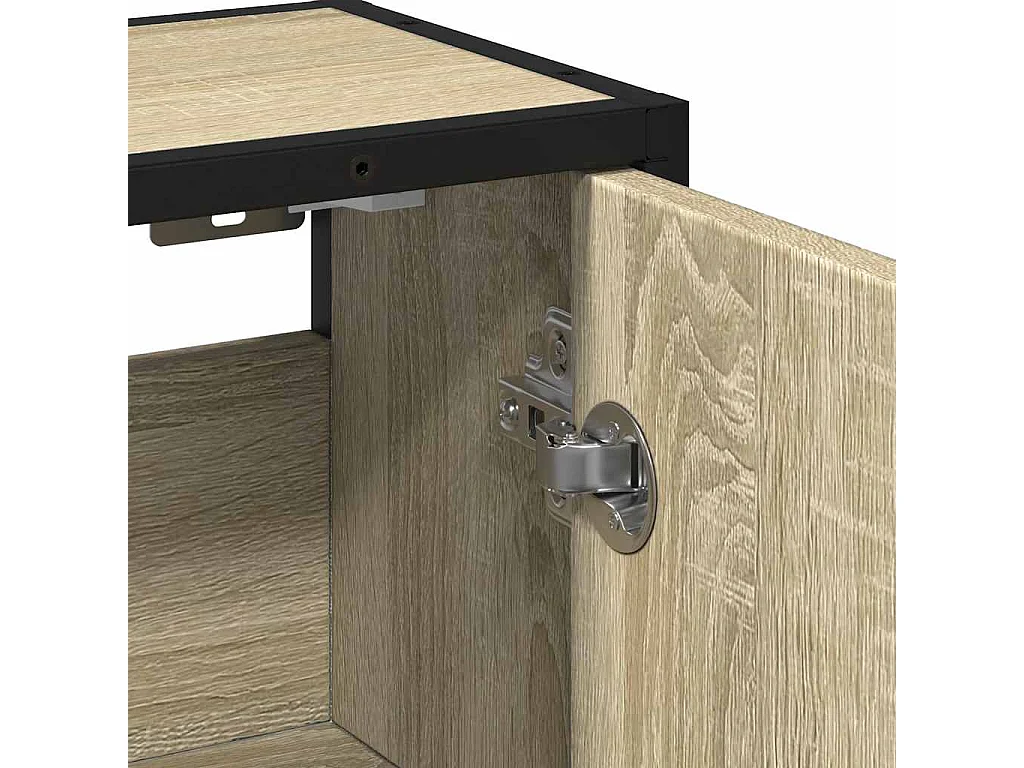 Mobiletto con specchio per il bagno in rovere Sonoma, legno ingegnerizzato