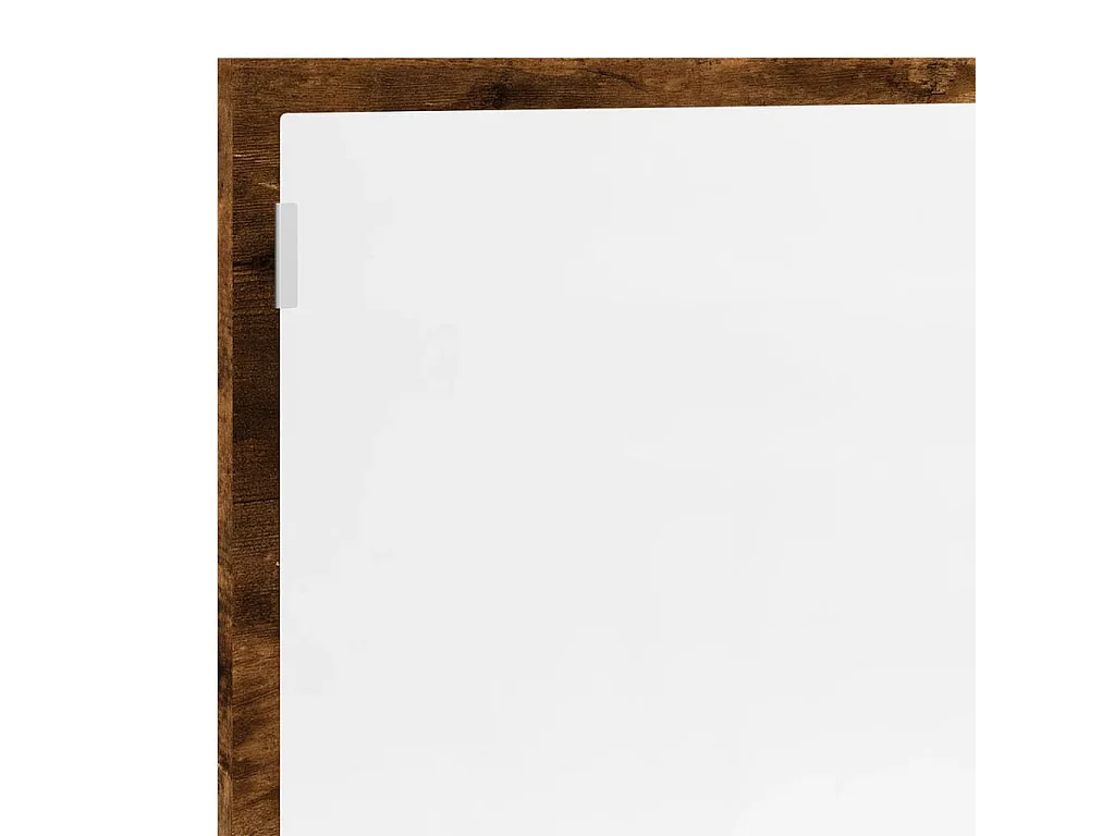 Miroir de salle de bain à LED chêne fumé bois d'ingénierie