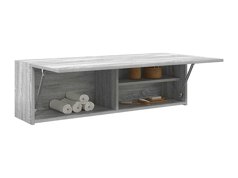 Armoire murale de bain sonoma gris 100x25x30 cm bois ingénierie