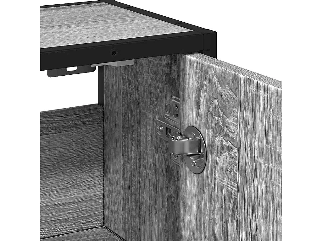 Armoire à miroir de salle de bain sonoma gris bois d’ingénierie