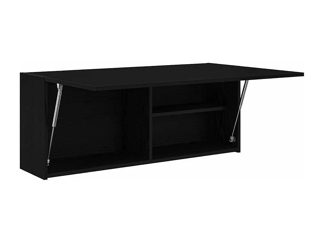 Armoire murale de bain noir 100x25x40 cm bois d'ingénierie